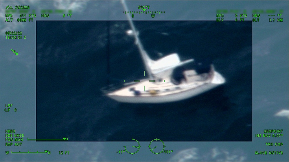 Coast Guard rescues 2 from disabled sailing vessel 43 miles off North Island, Louisana