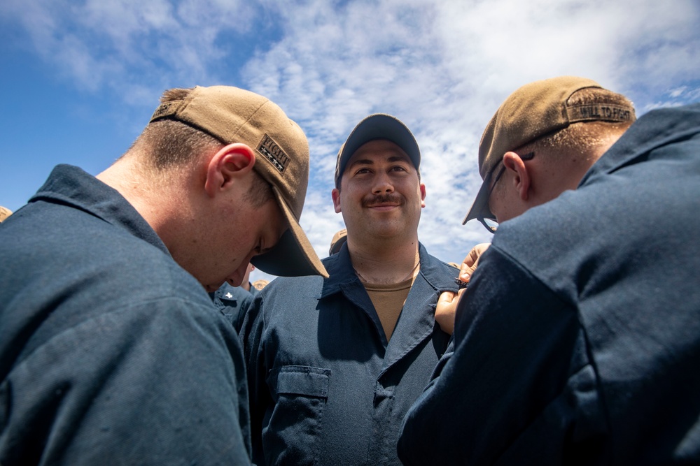 Sailors Aboard USS Dewey (DDG 105) Conduct Awards Quarters