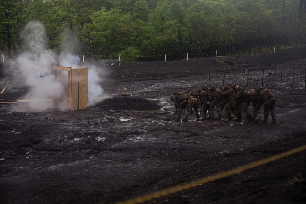 Marine Wing Support Squadron 171 combat engineers conduct demolition range at Eagle Wrath 22