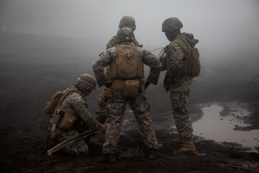 Marine Wing Support Squadron 171 combat engineers conduct demolition range at Eagle Wrath 22