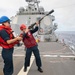 Sailors Aboard USS Dewey (DDG 105) Conduct Replenishment-at-Sea with USNS Tippecanoe (T-AO-199)