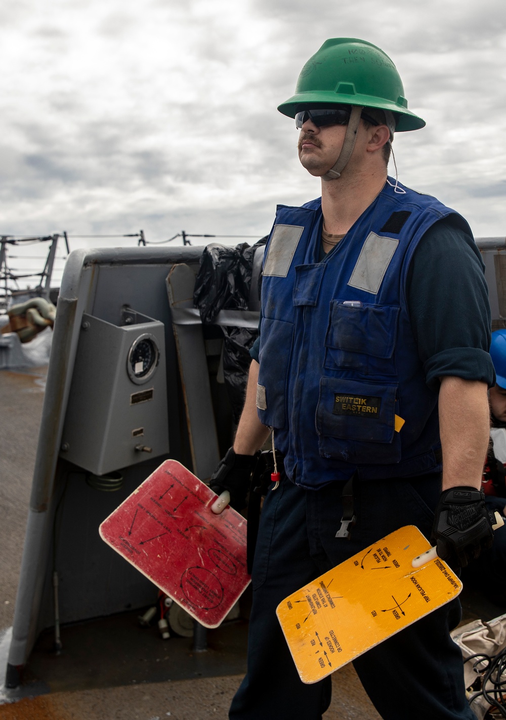 Sailors Aboard USS Dewey (DDG 105) Conduct Replenishment-at-Sea with USNS Tippecanoe (T-AO-199)