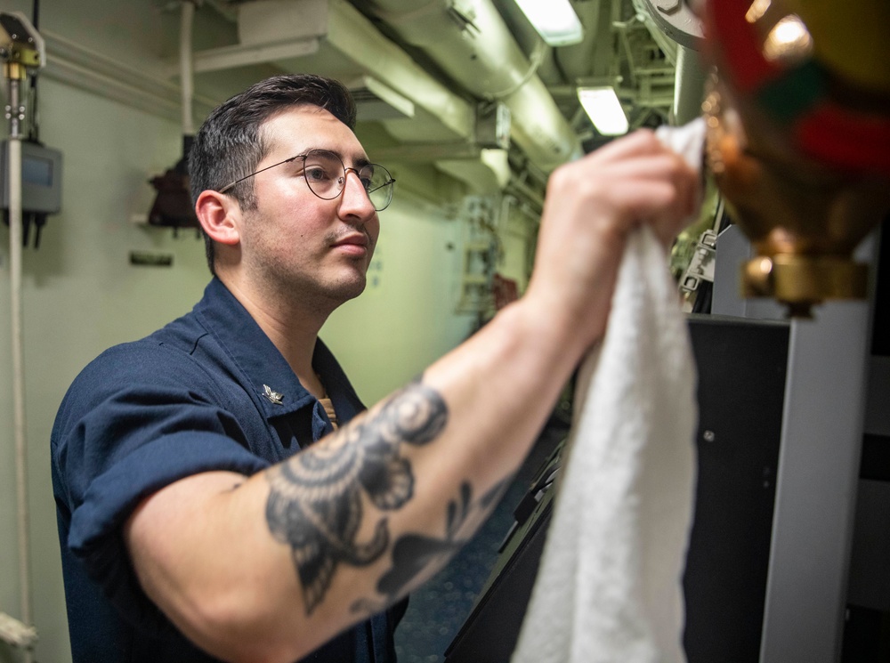 Sailors Conduct Daily Cleaning Stations Aboard USS Dewey (DDG 105)