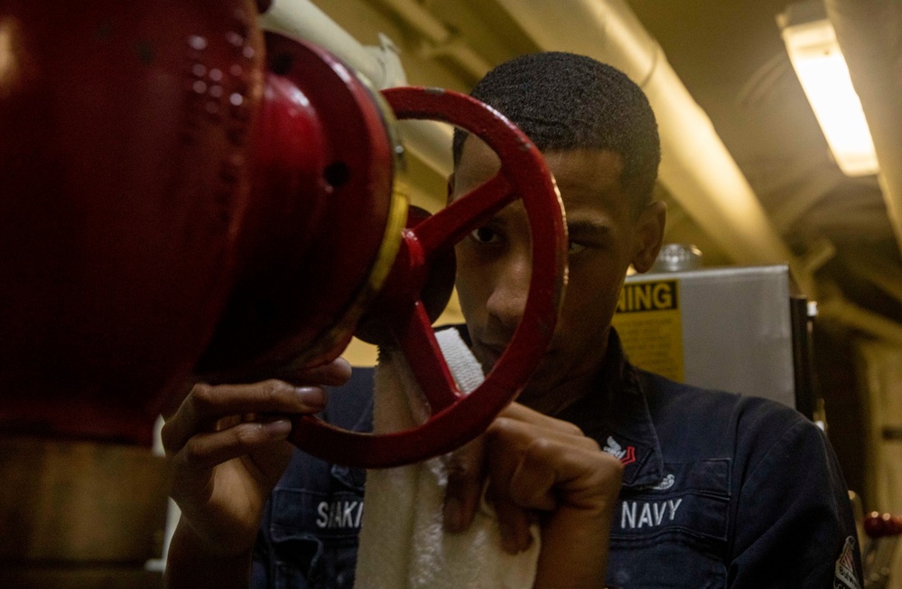 Sailors Conduct Daily Cleaning Stations Aboard USS Dewey (DDG 105)