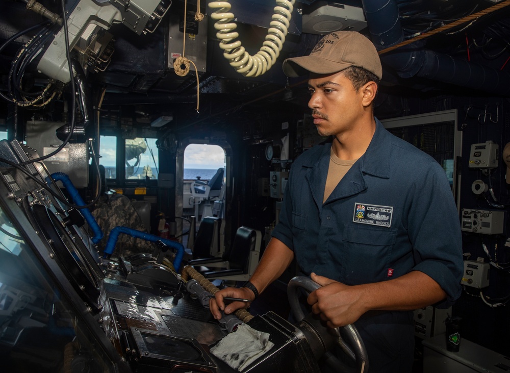 Sailors Conduct Operations Aboard USS Dewey (DDG 105)