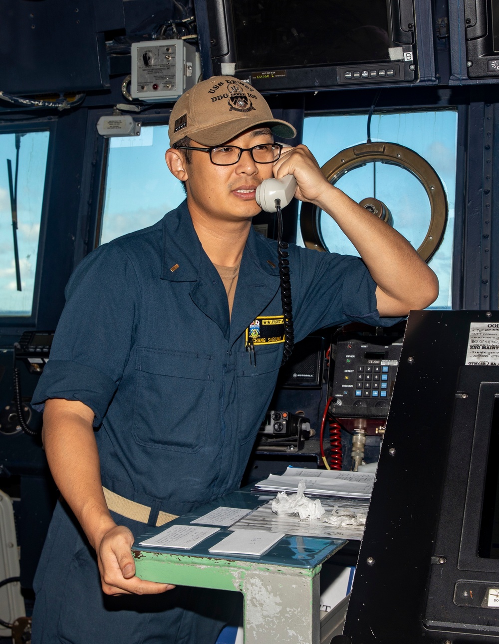 Sailors Conduct Operations Aboard USS Dewey (DDG 105)