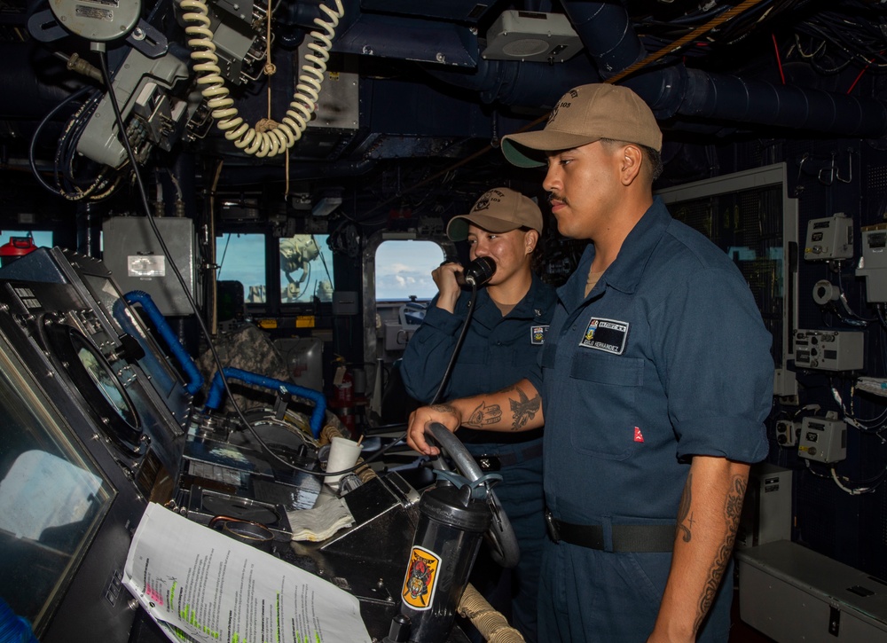 Sailors Conduct Operations Aboard USS Dewey (DDG 105)