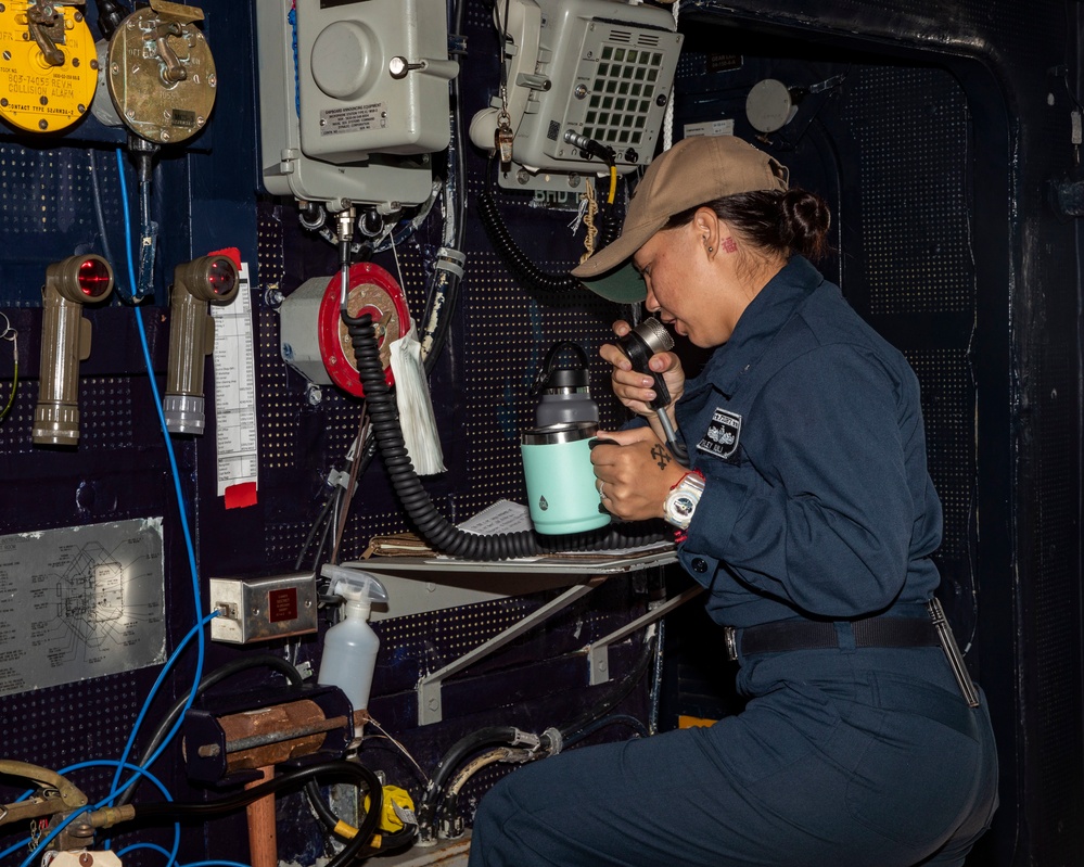 Sailors Conduct Operations Aboard USS Dewey (DDG 105)