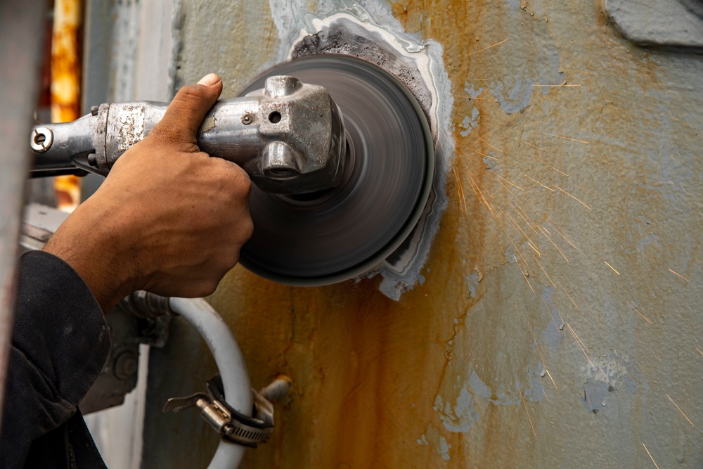 Sailors Conduct Shipboard Maintenance Aboard USS Dewey (DDG 105)