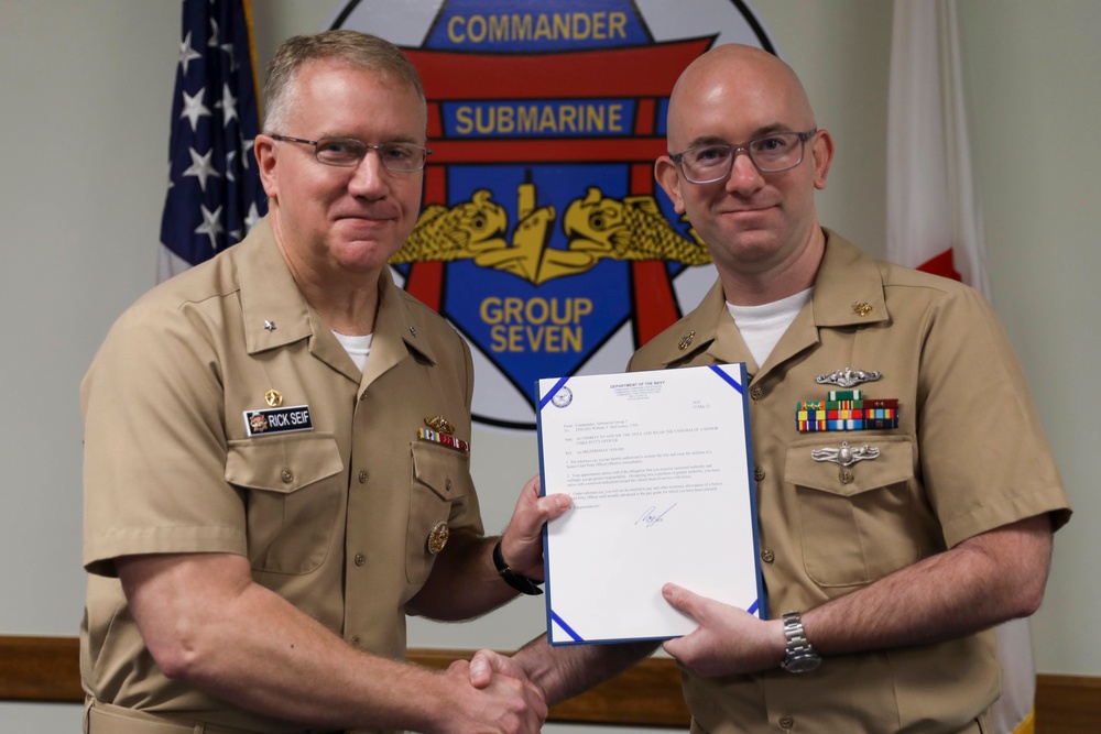 ITSCS McCroskey Frocked at CSG-7