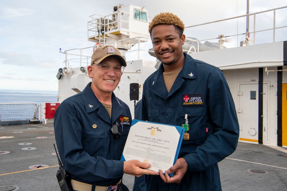 Sailor Receives Award Aboard USNS Mercy