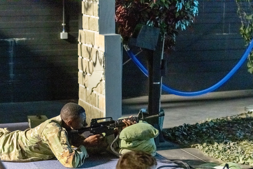 Signal Soldiers Perform Preliminary Marksmanship Instructions in the EST 2