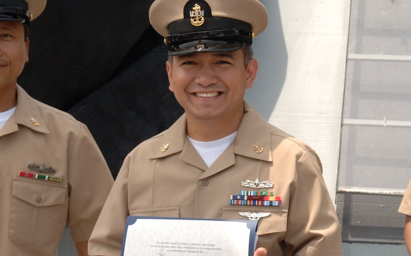 Reenlistment ceremony aboard Battleship Wisconsin