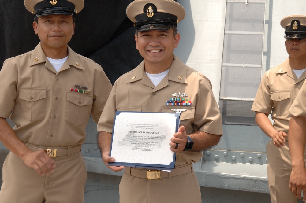 Reenlistment ceremony aboard Battleship Wisconsin