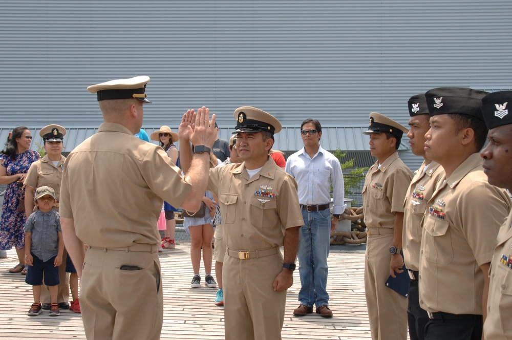 Reenlistment ceremony aboard Battleship Wisconsin