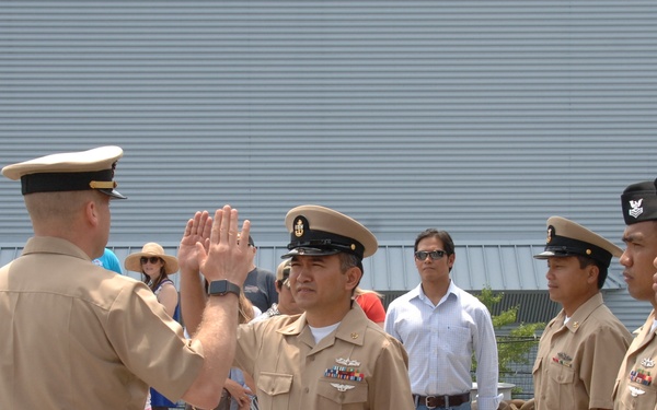 Reenlistment ceremony aboard Battleship Wisconsin