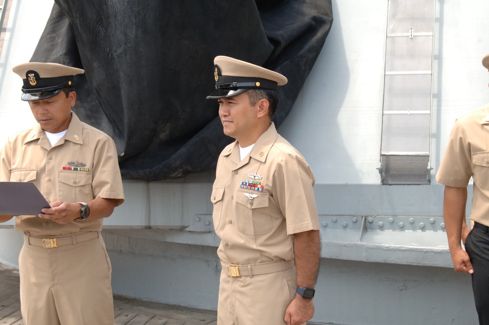 Reenlistment ceremony aboard Battleship Wisconsin