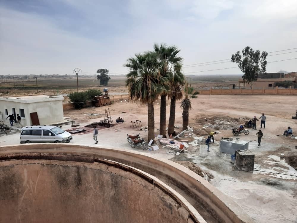 General Water Directorate workers clear debris and begin rehabilitation of Shaddadi Desalination Plant