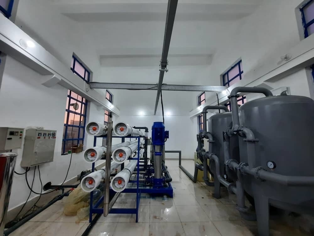 Newly installed filtration units inside the Shaddadi Desalination Plant