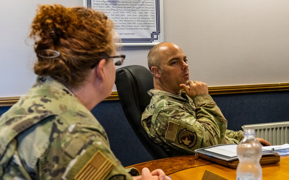 521st AMOW command team visits 727th AMS Airmen