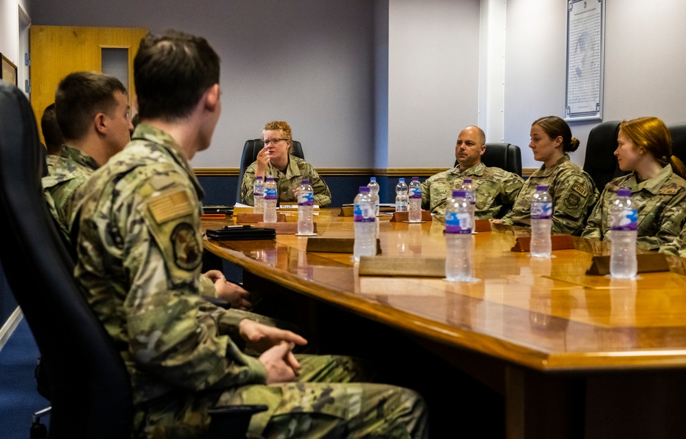 521st AMOW command team visits 727th AMS Airmen