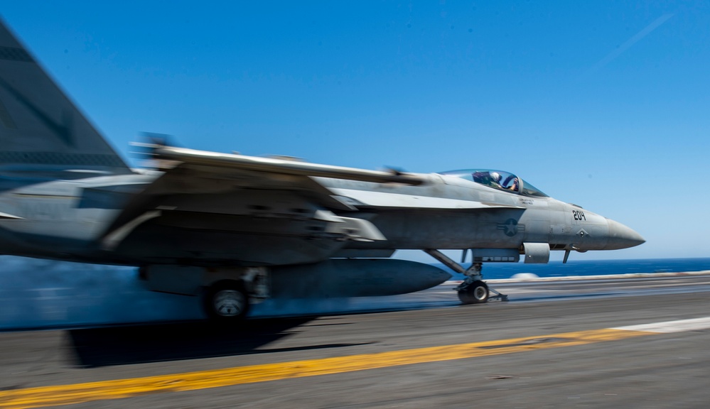 The Harry S. Truman Carrier Strike Group is on a scheduled deployment in the U.S. Sixth Fleet area of operations in support of naval operations to maintain maritime stability and security.