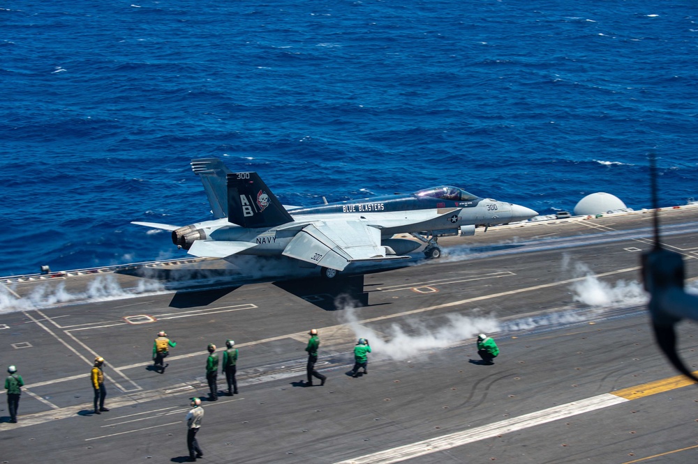The Harry S. Truman Carrier Strike Group is on a scheduled deployment in the U.S. Sixth Fleet area of operations in support of naval operations to maintain maritime stability and security.