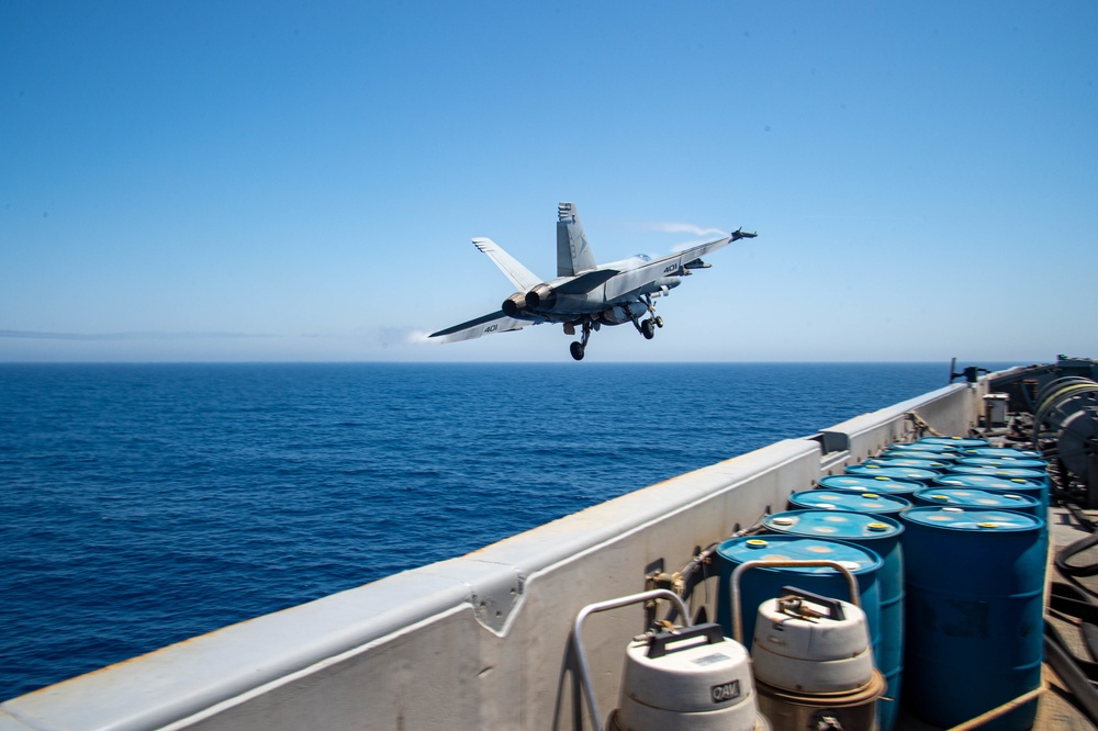 The Harry S. Truman Carrier Strike Group is on a scheduled deployment in the U.S. Sixth Fleet area of operations in support of naval operations to maintain maritime stability and security.