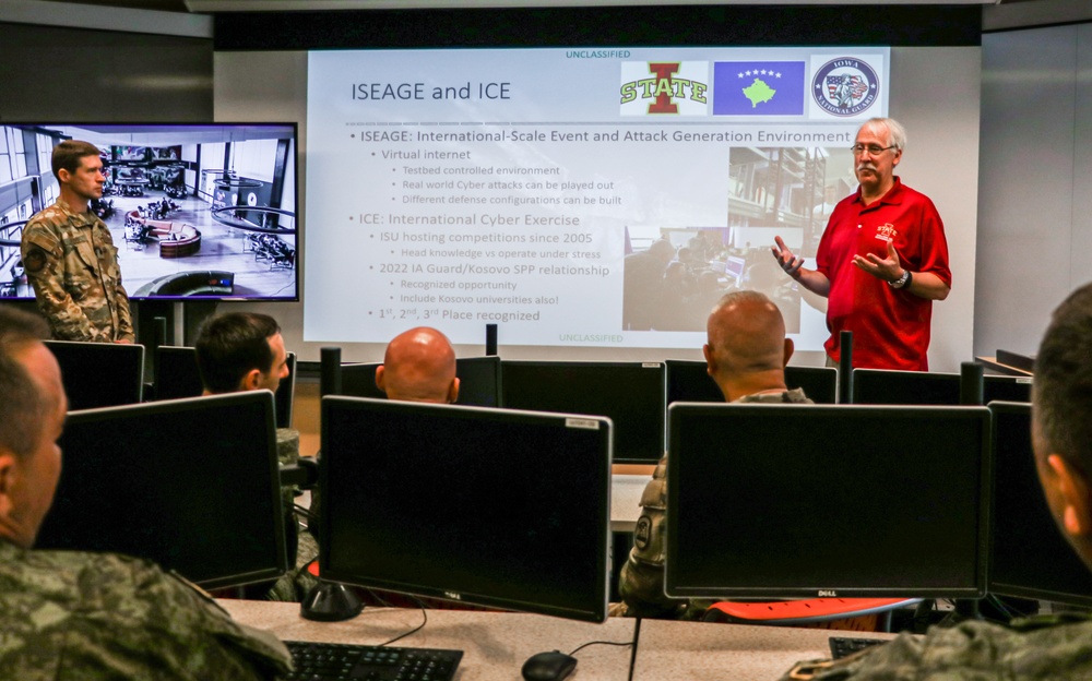 ISU professor briefs Iowa National Guard, Kosovo Security Force leaders during international cyber exercise