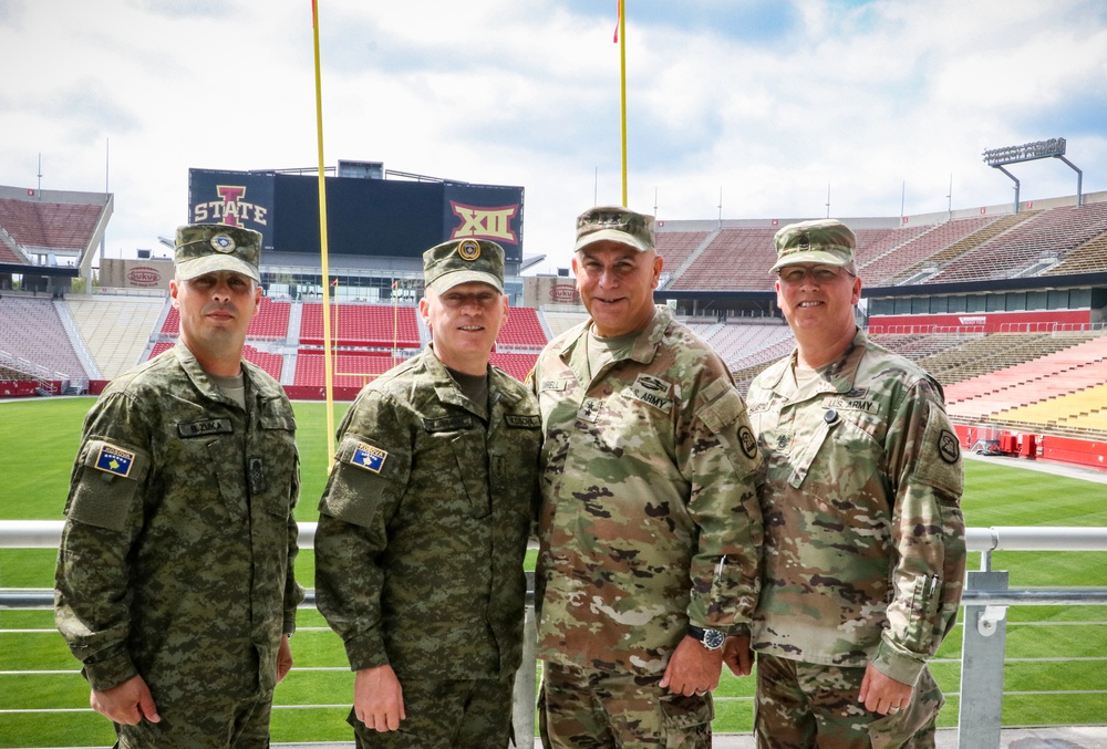 Iowa National Guard, Kosovo Security Force senior leaders visit Jack Trice Stadium