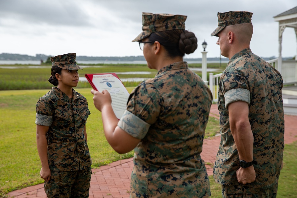 1st Lt. Mikaela F. Frias' promotion ceremony