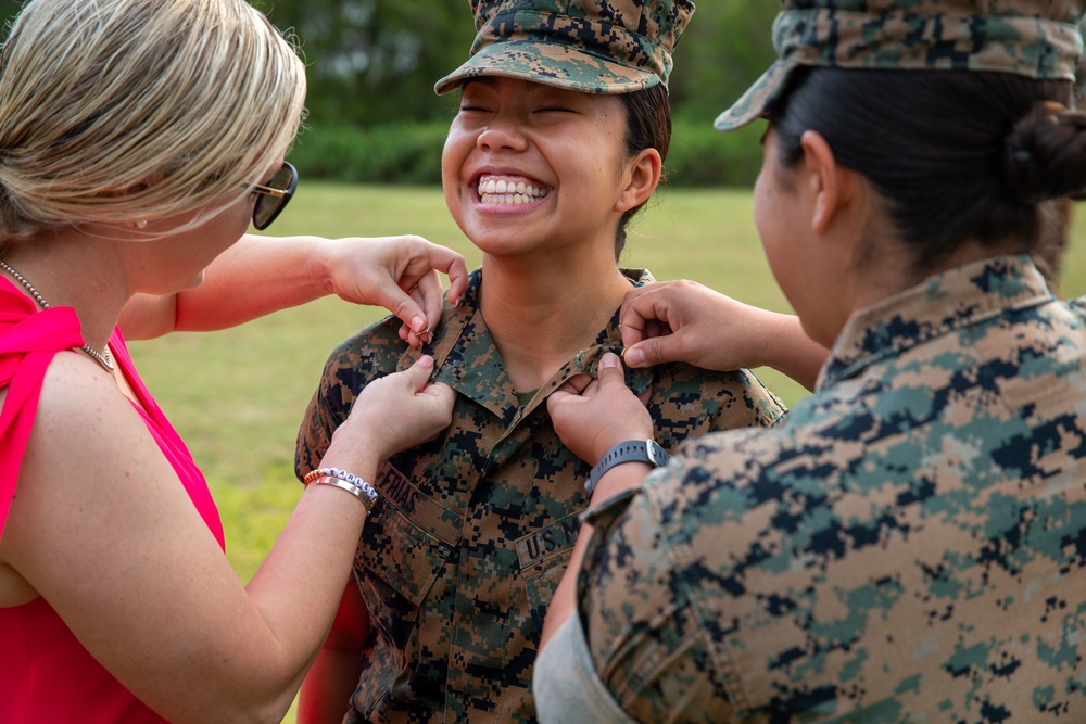 1st Lt. Mikaela F. Frias' promotion ceremony