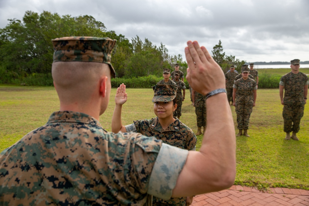 1st Lt. Mikaela F. Frias' promotion ceremony