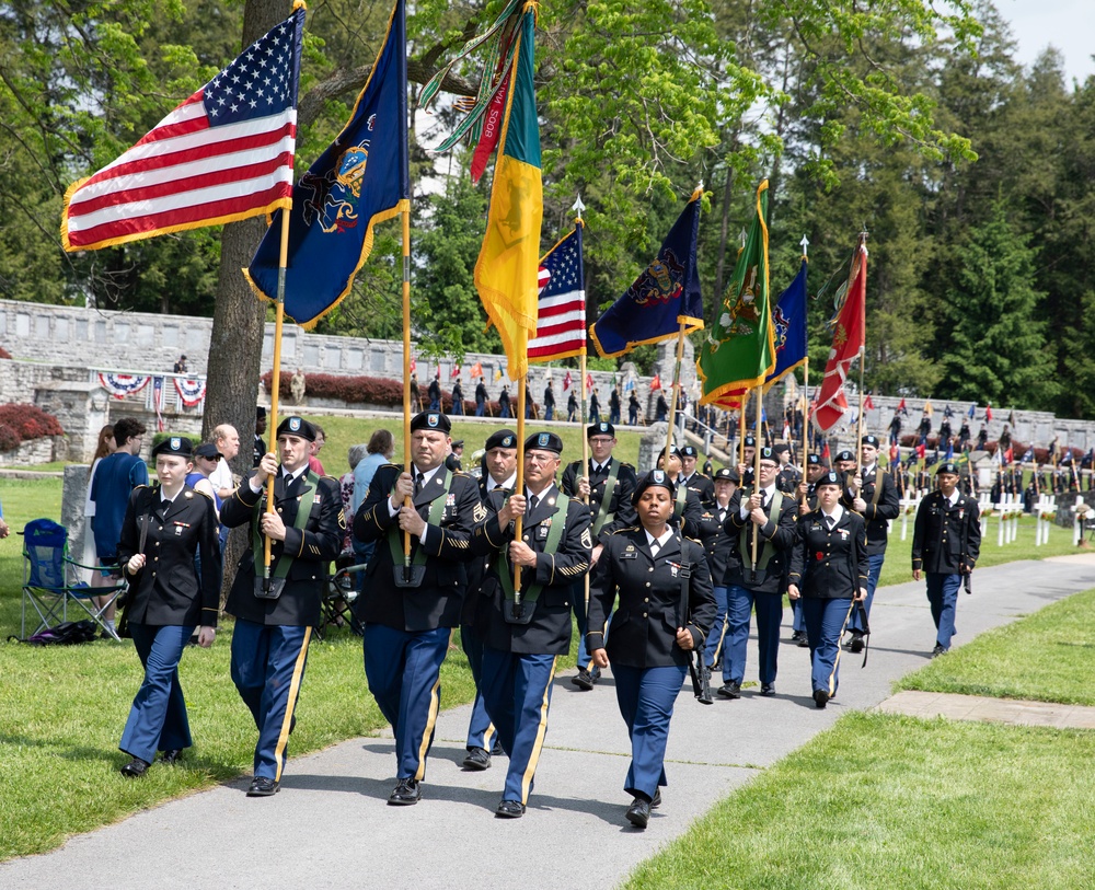 28th Infantry Division honor fallen Soldiers during Memorial service in Boalsburg