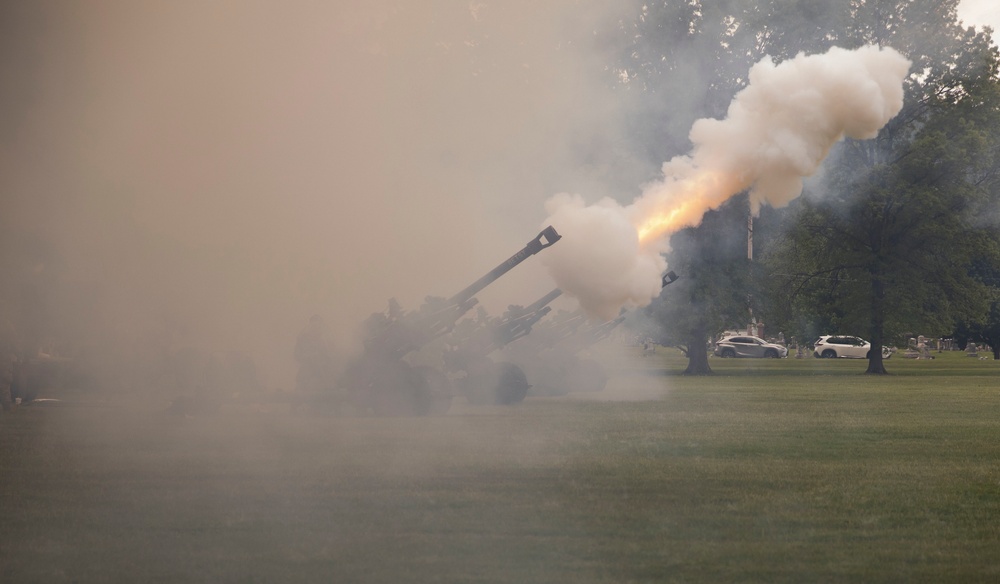28th Infantry Division honor fallen Soldiers during Memorial service in Boalsburg