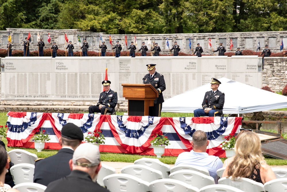 28th Infantry Division honor fallen Soldiers during Memorial service in Boalsburg