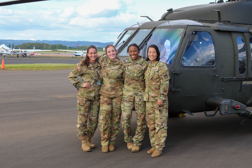 Warhawk Aircrew Represents Army at the All-Woman Oregon International Airshow