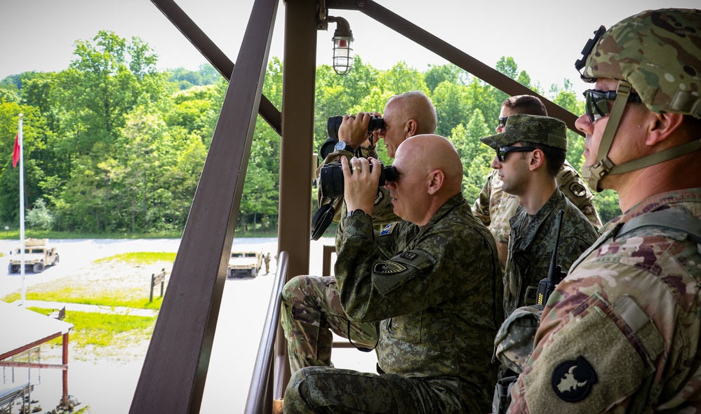 Iowa, Kosovo generals observe .50 cal live-fire