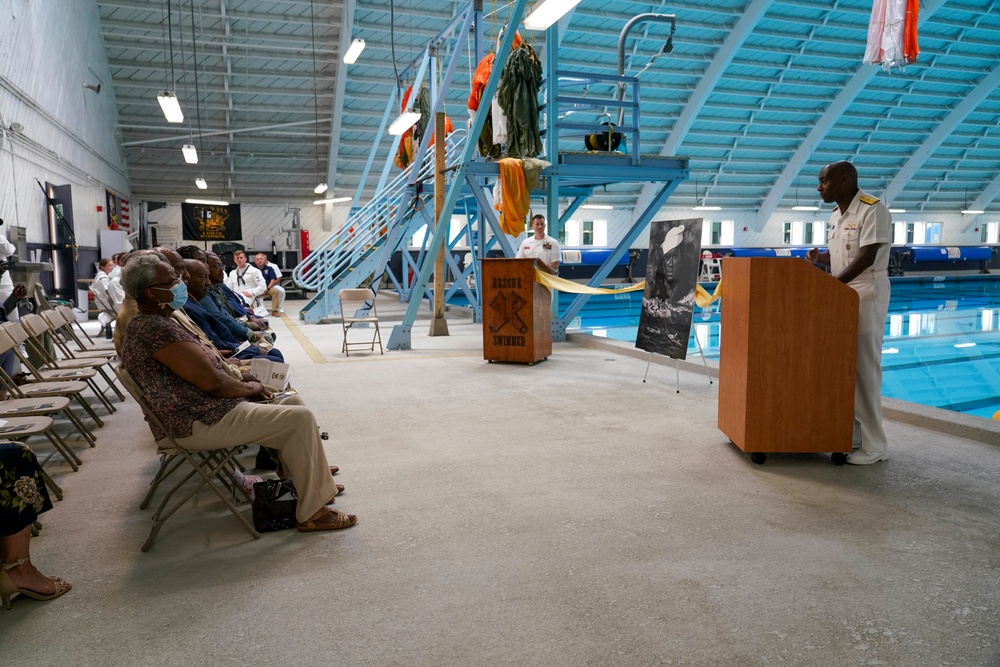 Navy Dedicates Rescue Swimmer Training Pool and Presents Posthumous Award to WWII Hero's Family