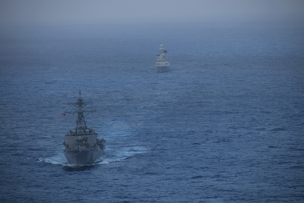 USS Bulkeley (DDG 84) completes PASSEX with Italian Navy destroyer ITS Caio Duilio