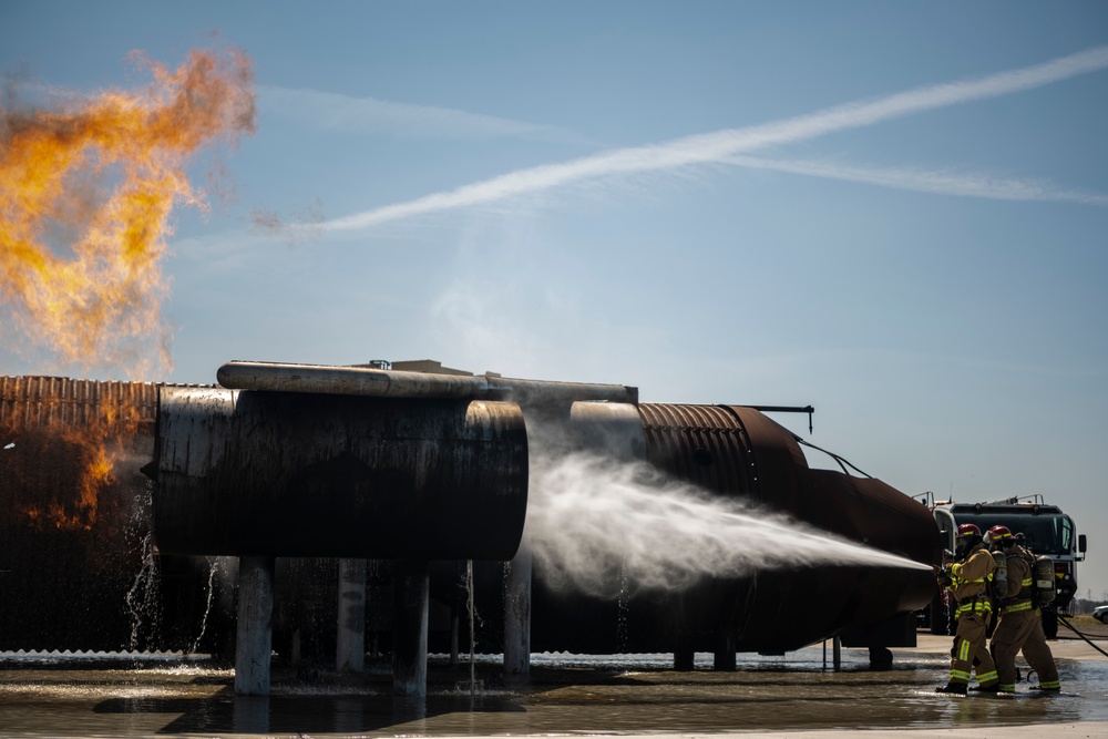 Travis Firefighters live-fire exercise