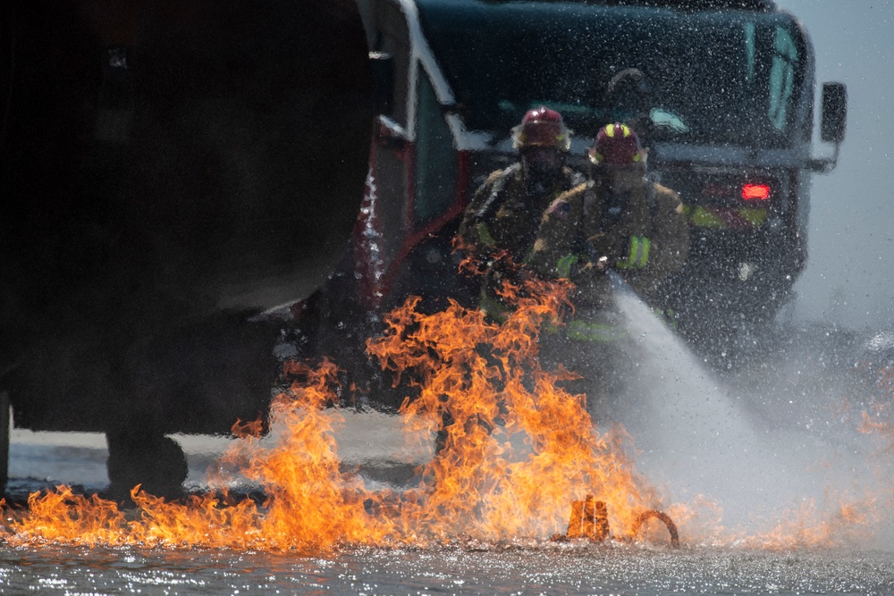 Travis Firefighters live-fire exercise