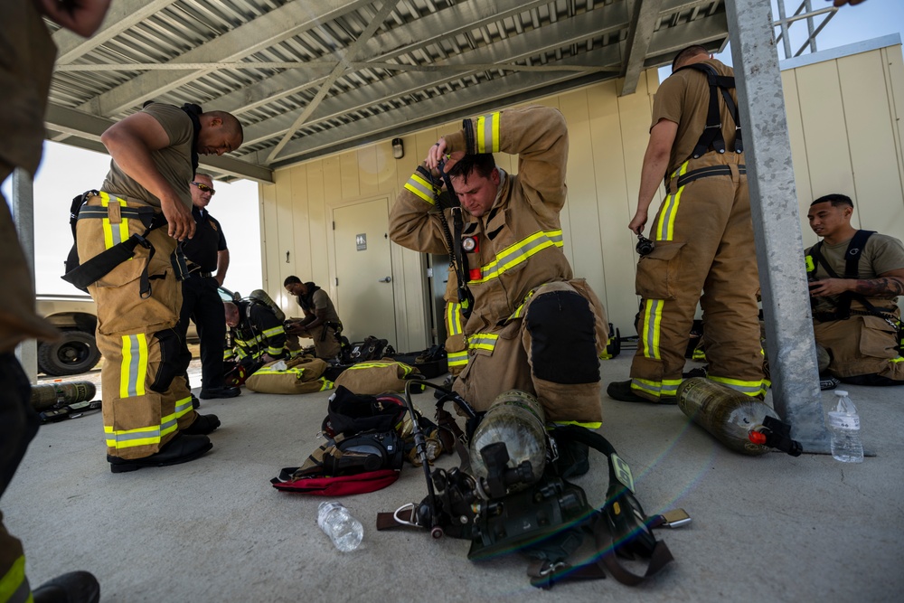 Travis Firefighters live-fire exercise