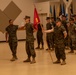 U.S. Marine Corps Capt. Jason Sander Presents Bravo Company Guidon to The New Company Commander