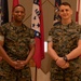 U.S. Marine Corps Capt. Jason Sander Presents Bravo Company Guidon to The New Company Commander