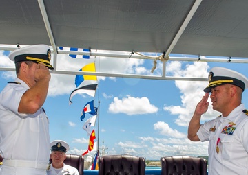 Frank Cable Holds Change of Command