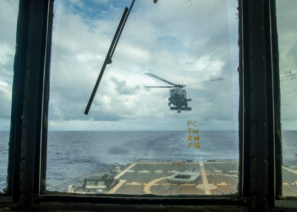 Sailors Conduct Flight Operations Aboard USS Dewey (DDG 105)