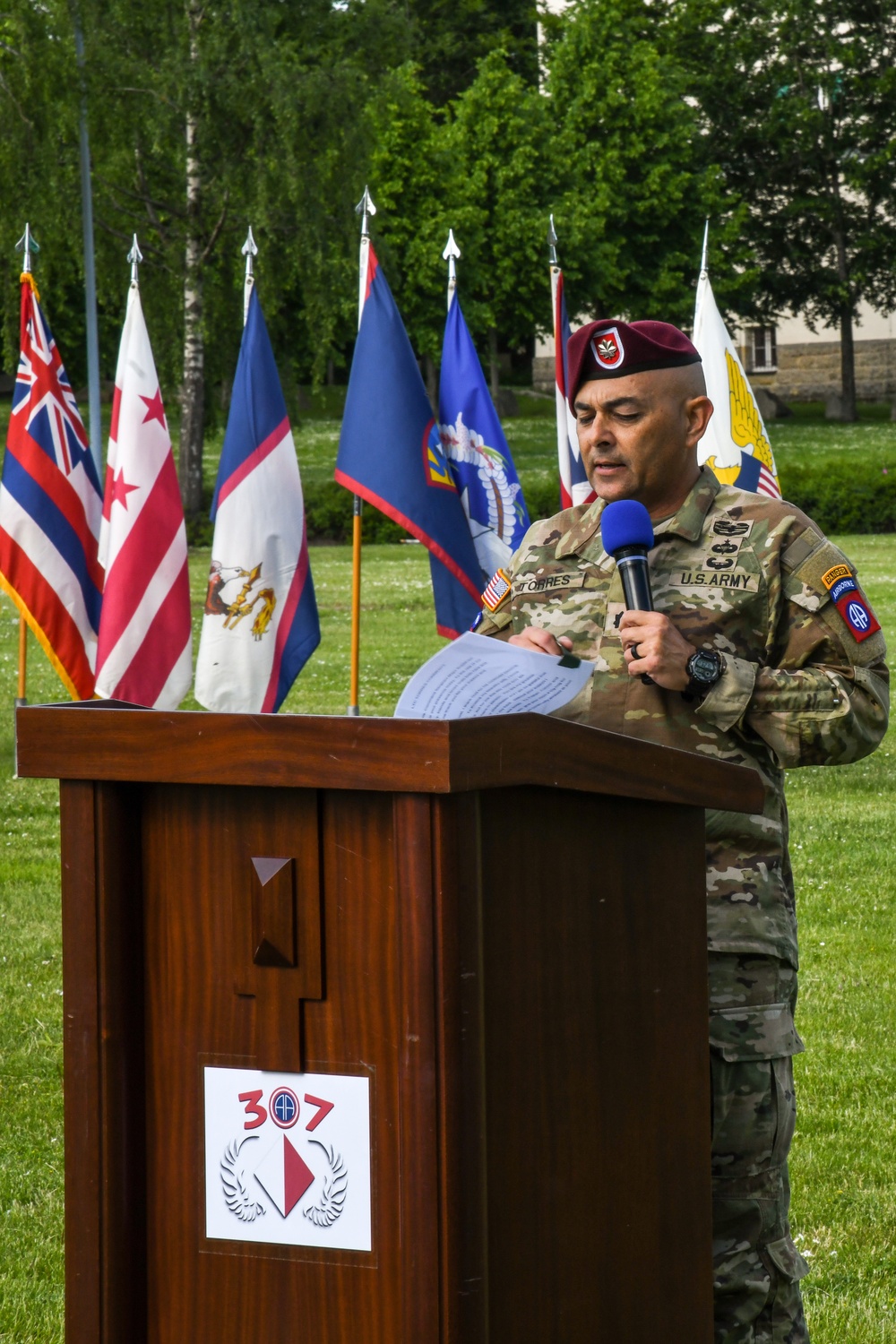 307th Airborne Engineer Battalion Change of Command