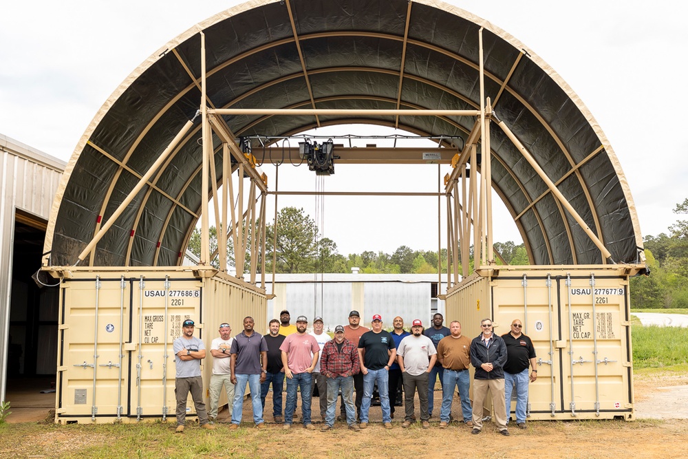 Forward Repair Activity team constructs, operates miniature depot