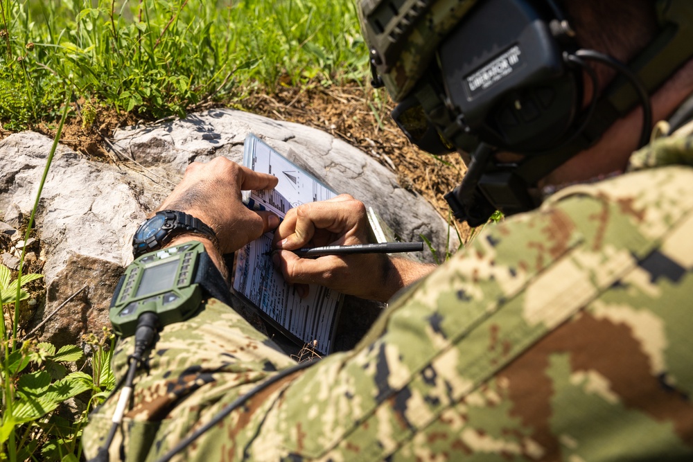 Croatian Special Forces JTAC's train during Trojan Footprint 22